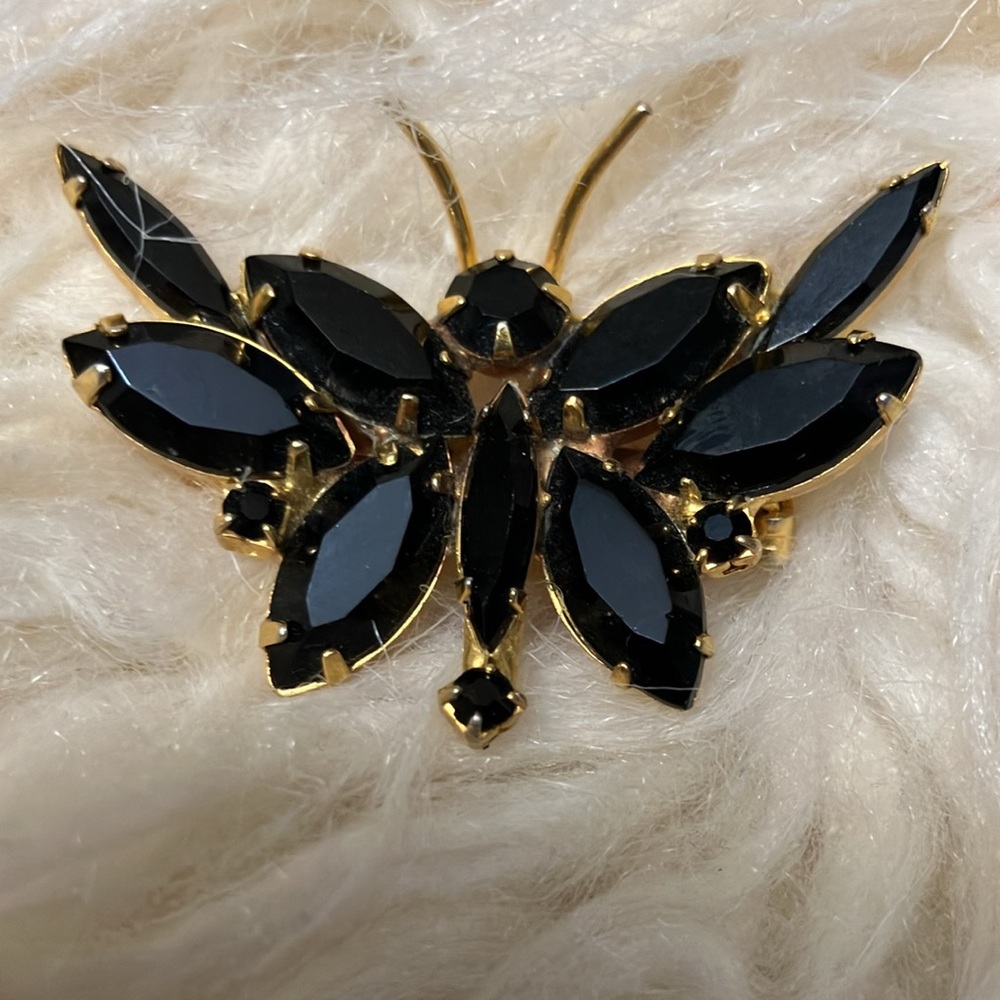 Black Butterfly Pin Brooch Fairy Core Witchy Whimsigoth